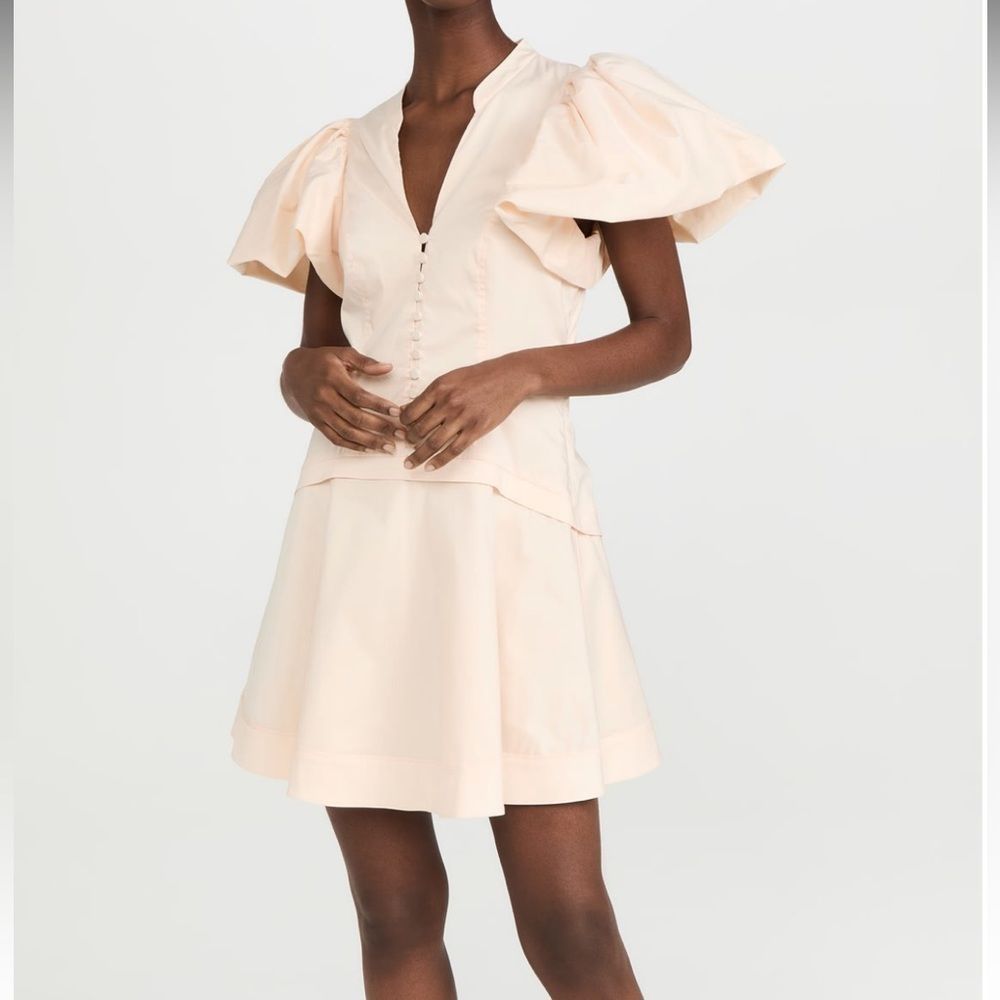 Nwt Jonathan Simkhai Button Down Poplin Mini Dres… - image 5